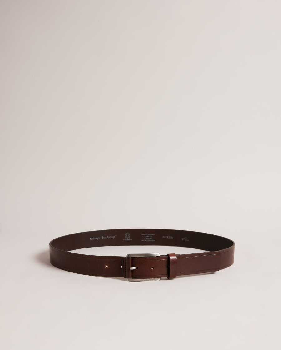 Ted Baker Linded Embossed Leather Belt Brown | 6152903-QC