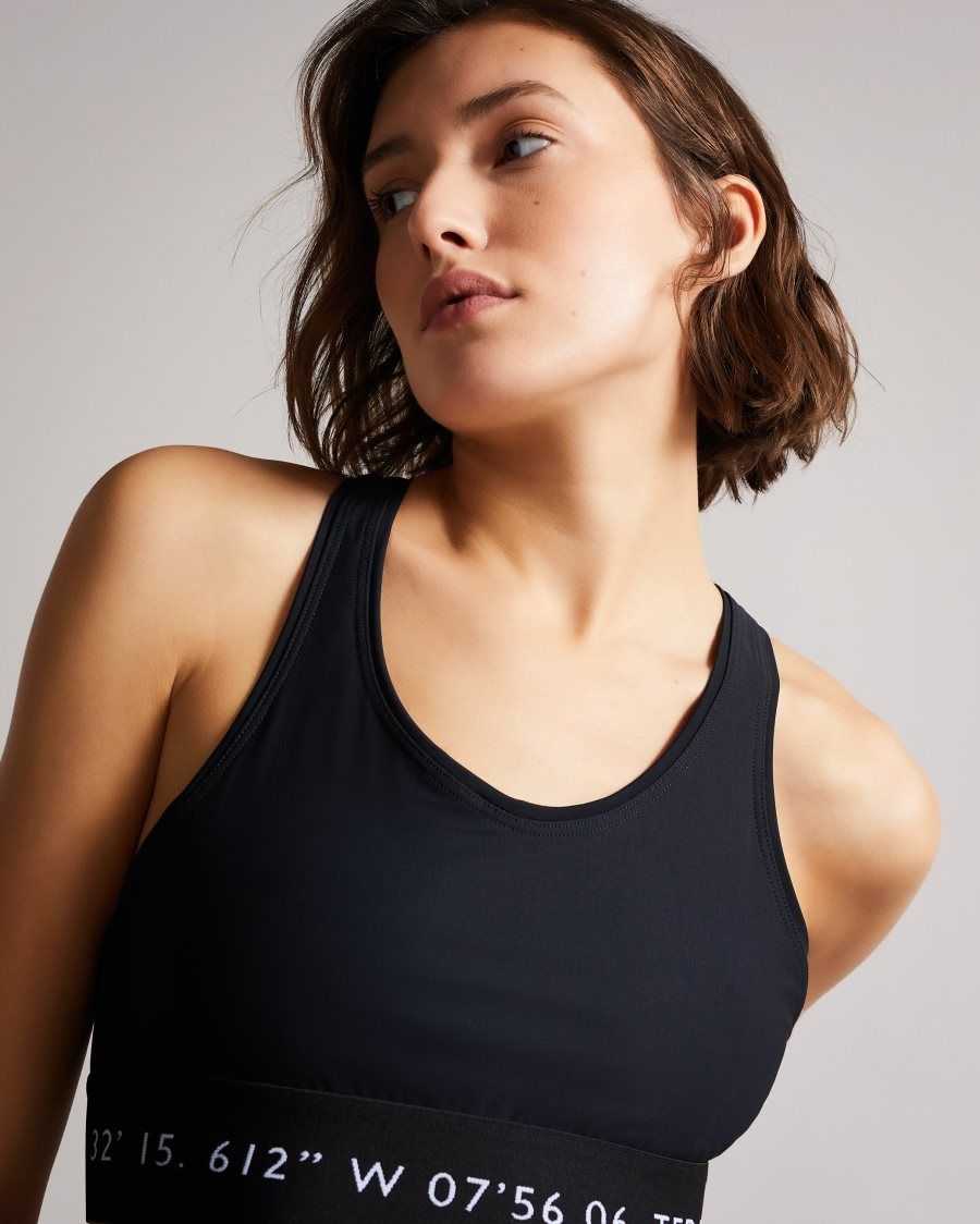 Ted Baker Lluuccy Breathable Racerback Bralette Black | 7486390-EQ