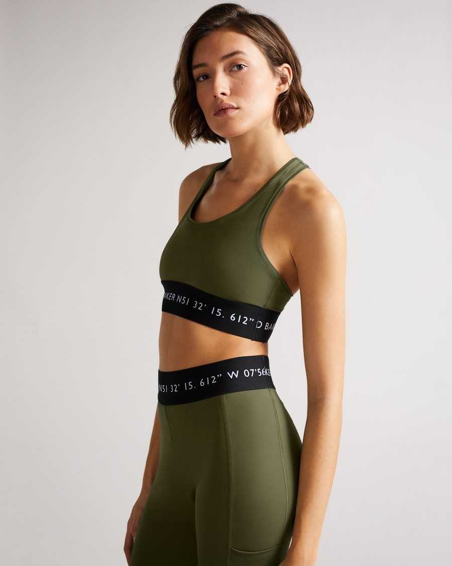 Ted Baker Lluuccy Breathable Racerback Bralette Dark Green | 8597361-RK