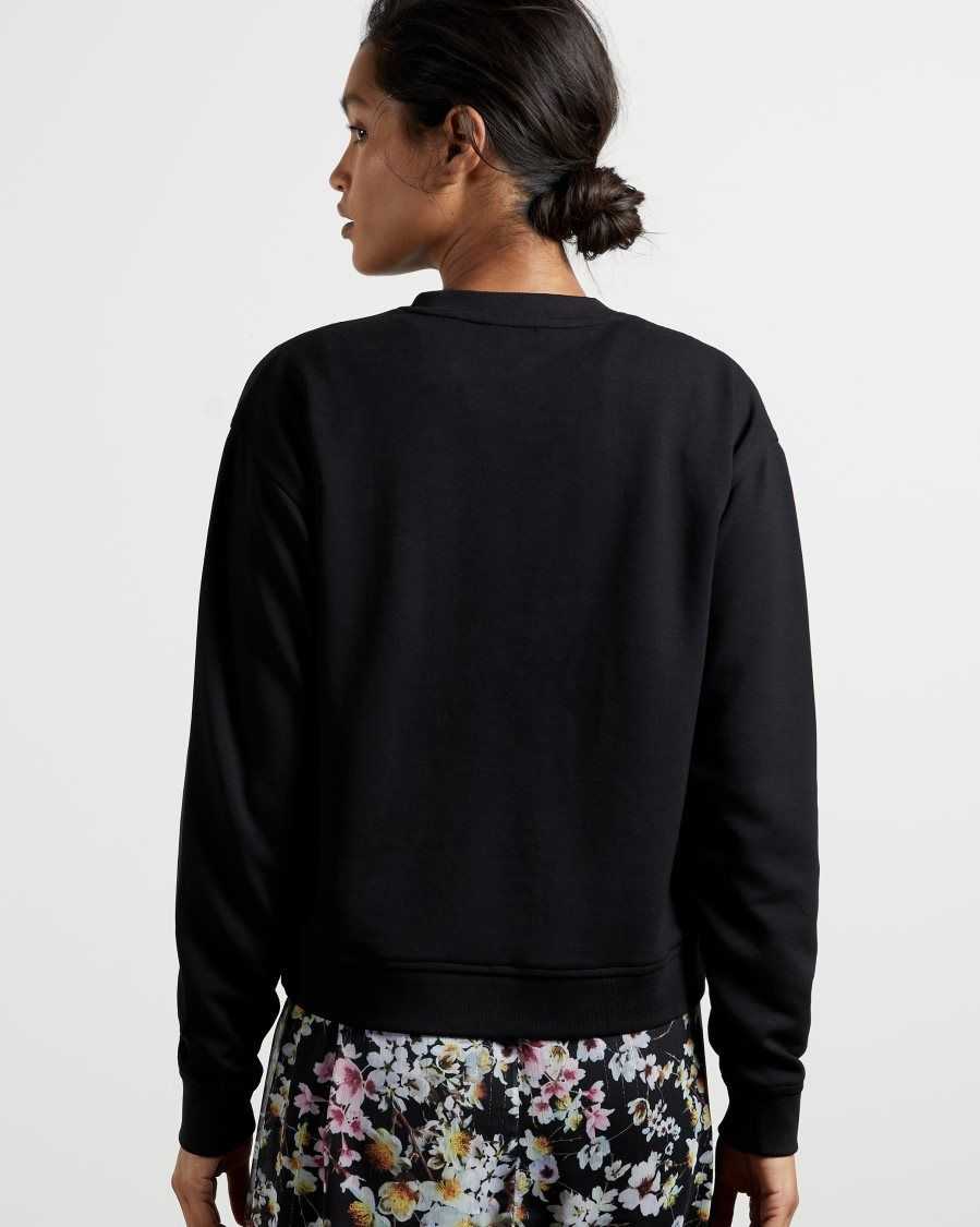 Ted Baker Lorito Logo Sweatshirt Black | 7092635-VY