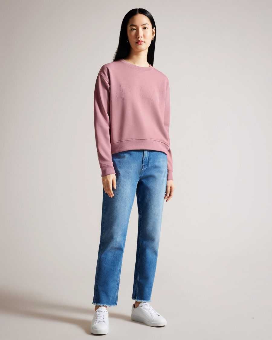 Ted Baker Lorito Logo Sweatshirt Dusky Pink | 2601943-EZ