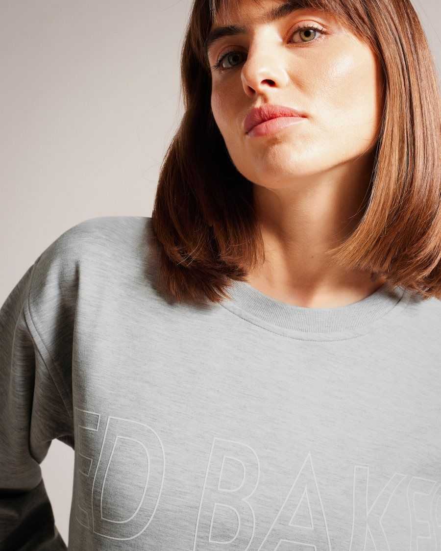 Ted Baker Lorito Logo Sweatshirt Grey | 9532048-MT