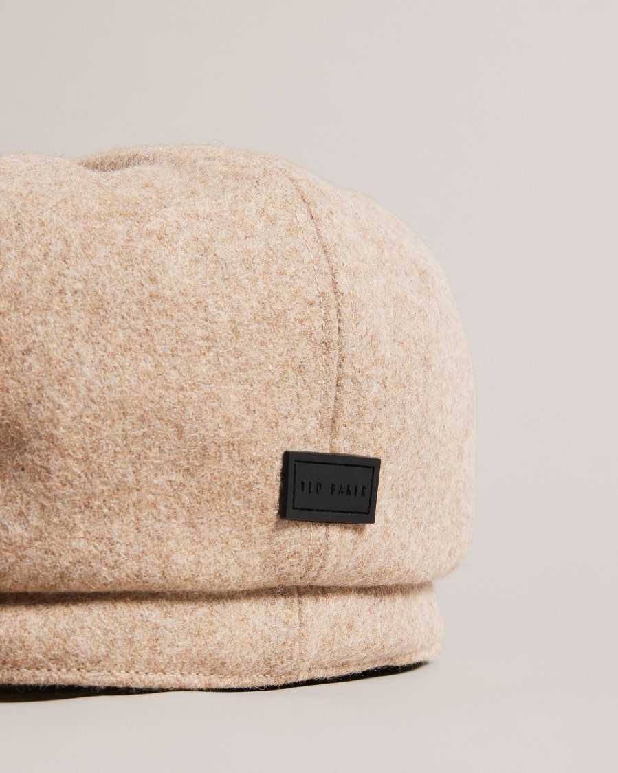 Ted Baker Lucasss Wool Blend Baker Boy Cap Camel | 4789062-RE