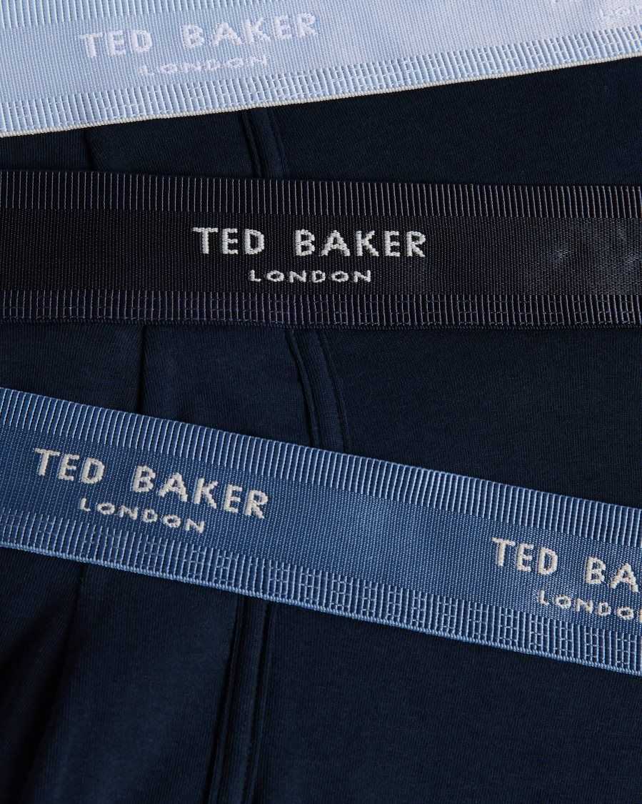 Ted Baker Lyam 3 Pack Assorted Trunks Navy | 1632954-WL