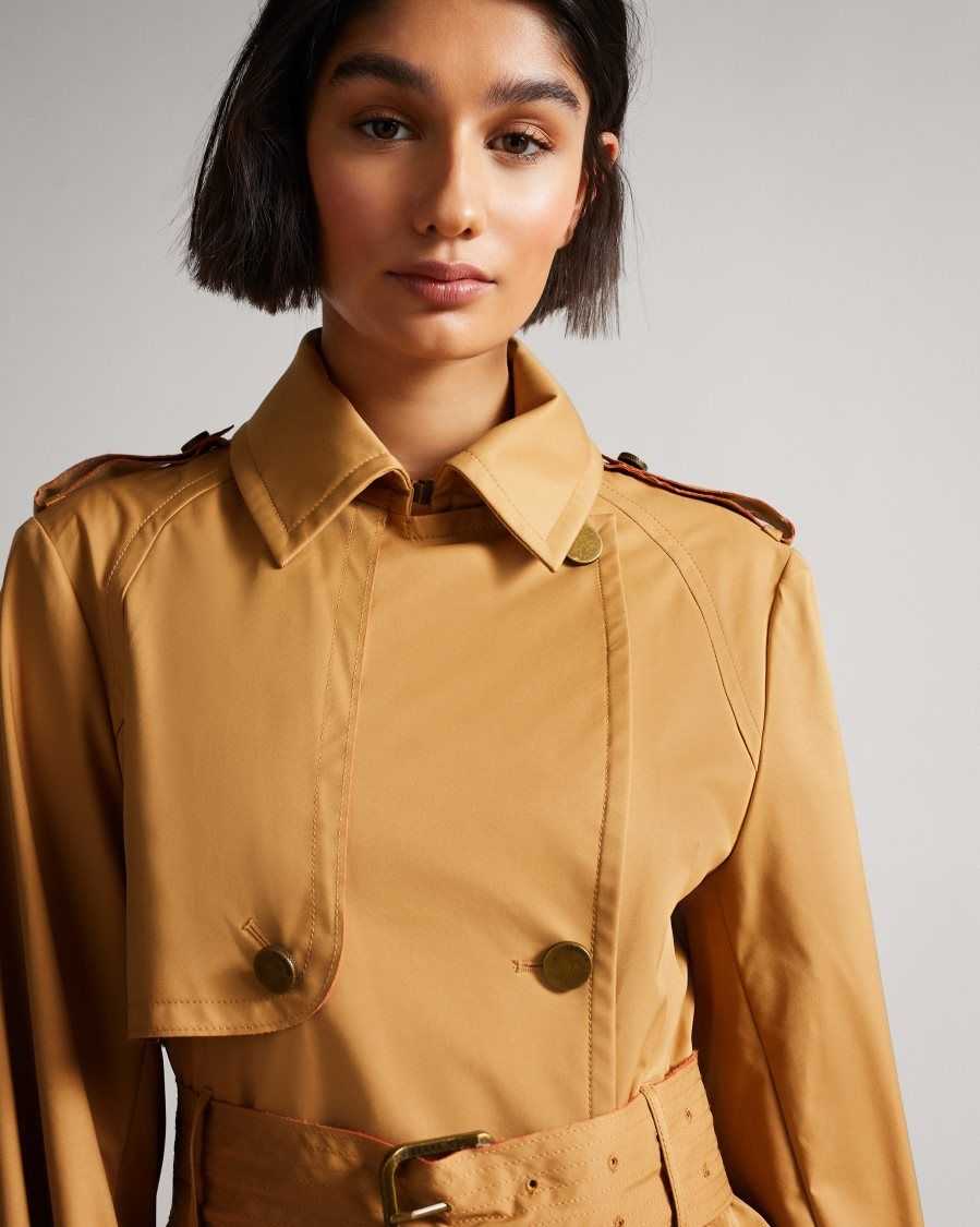 Ted Baker Maaeve Double Faced Lightweight Trench Coat Light Brown | 8605913-UJ