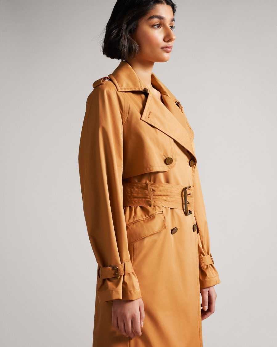 Ted Baker Maaeve Double Faced Lightweight Trench Coat Light Brown | 8605913-UJ