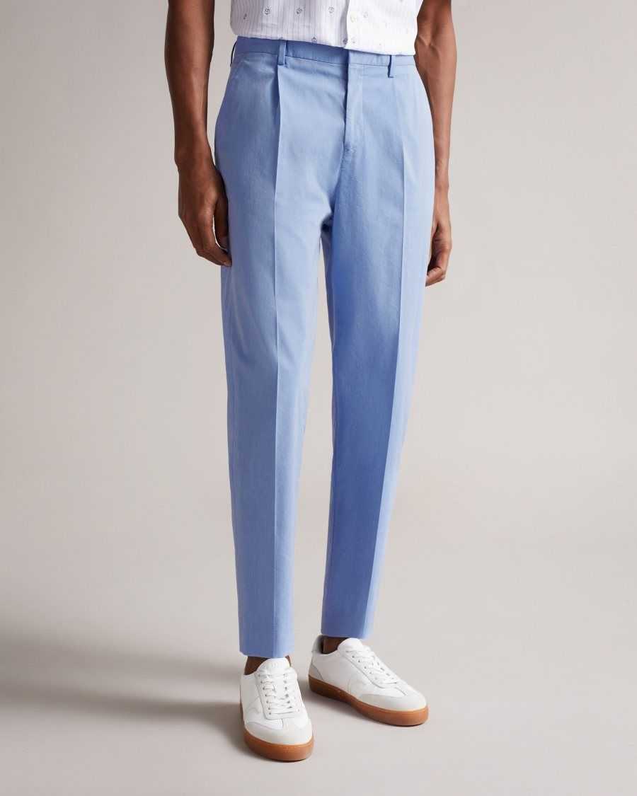 Ted Baker Madron Slim Fit Cotton Trousers Blue | 2187694-SQ