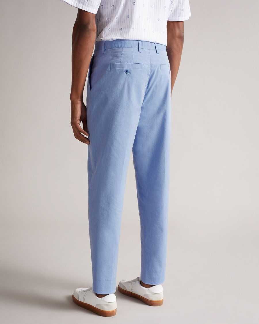 Ted Baker Madron Slim Fit Cotton Trousers Blue | 2187694-SQ