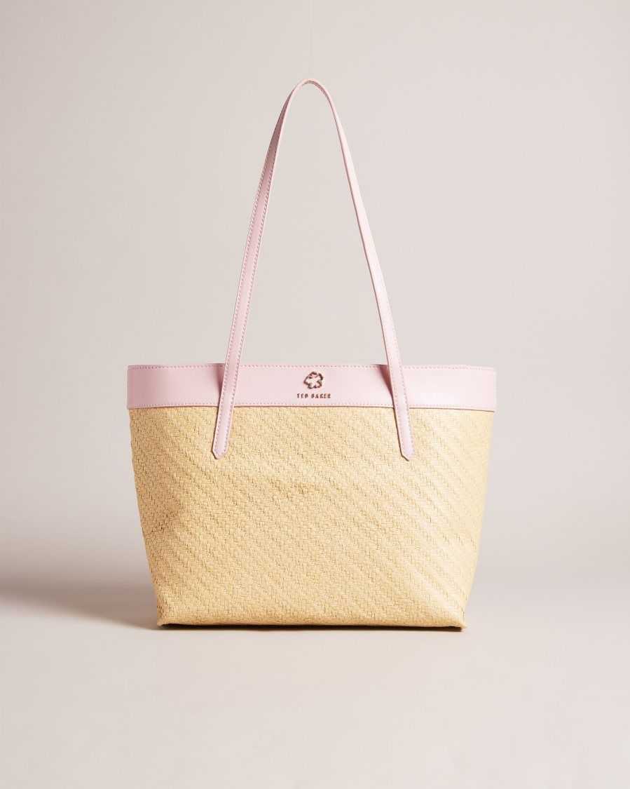 Ted Baker Magdar Magnolia Eyelet Woven Tote Bag Pale Pink | 8562417-PY