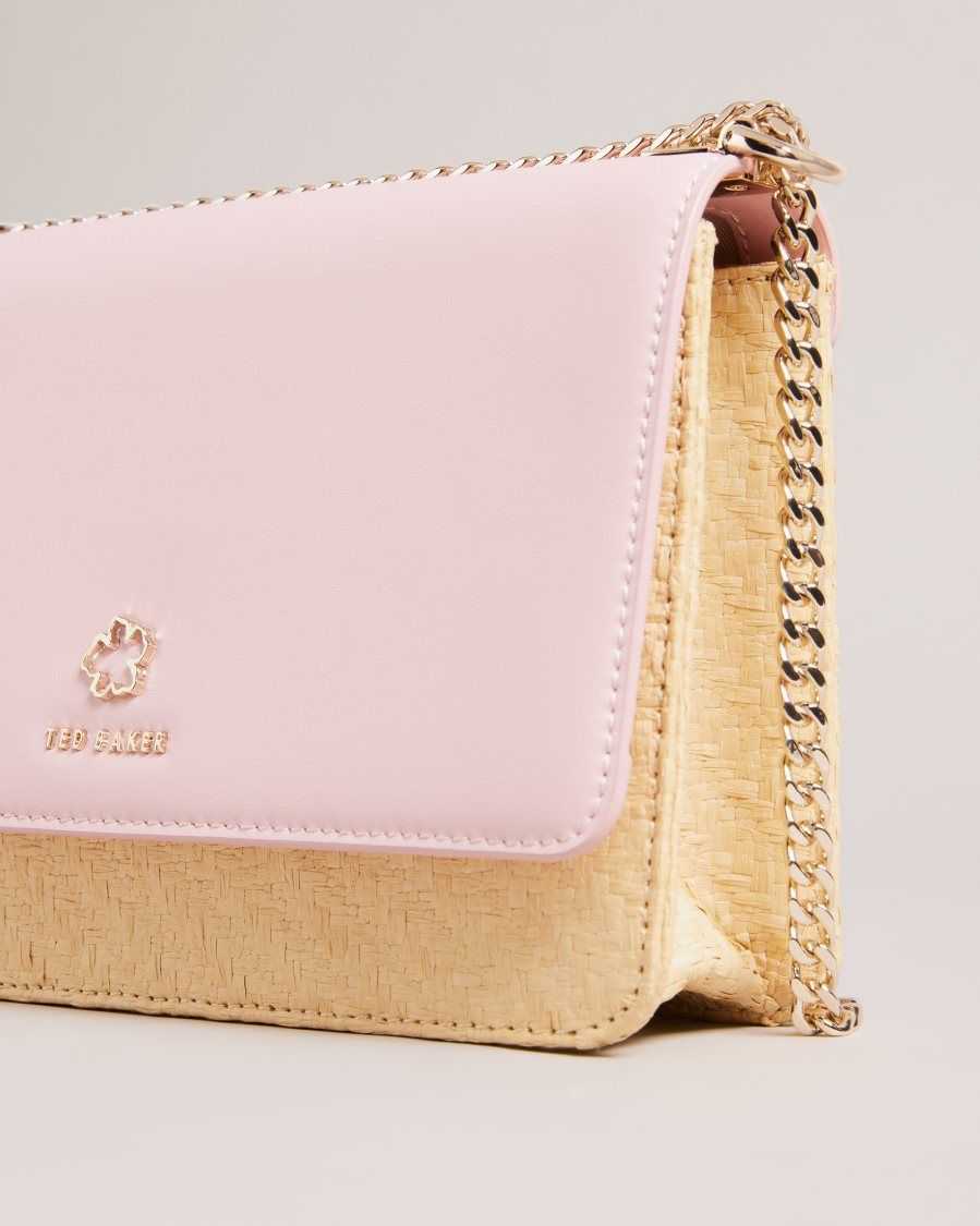 Ted Baker Magdie Magnolia Eyelet Woven Crossbody Bag Pale Pink | 4125069-YO