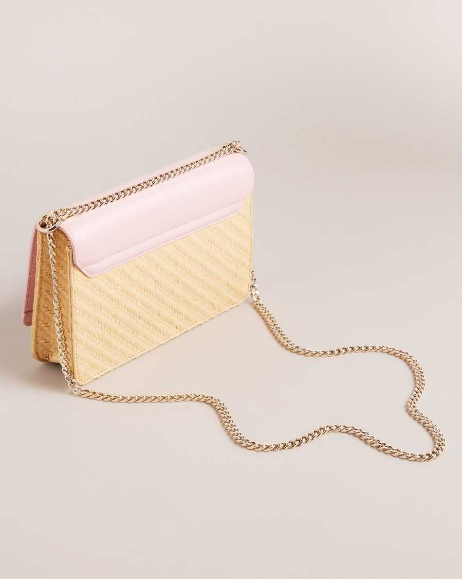 Ted Baker Magdie Magnolia Eyelet Woven Crossbody Bag Pale Pink | 4125069-YO