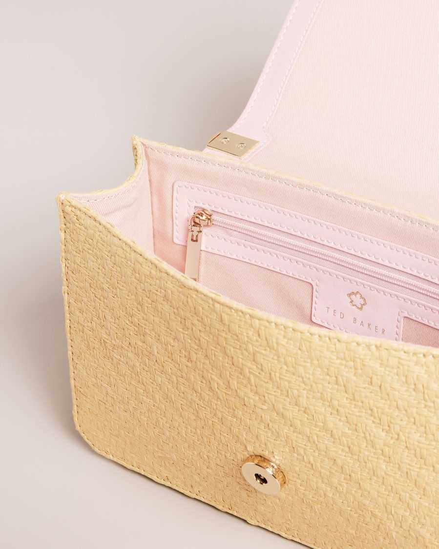 Ted Baker Magdie Magnolia Eyelet Woven Crossbody Bag Pale Pink | 4125069-YO