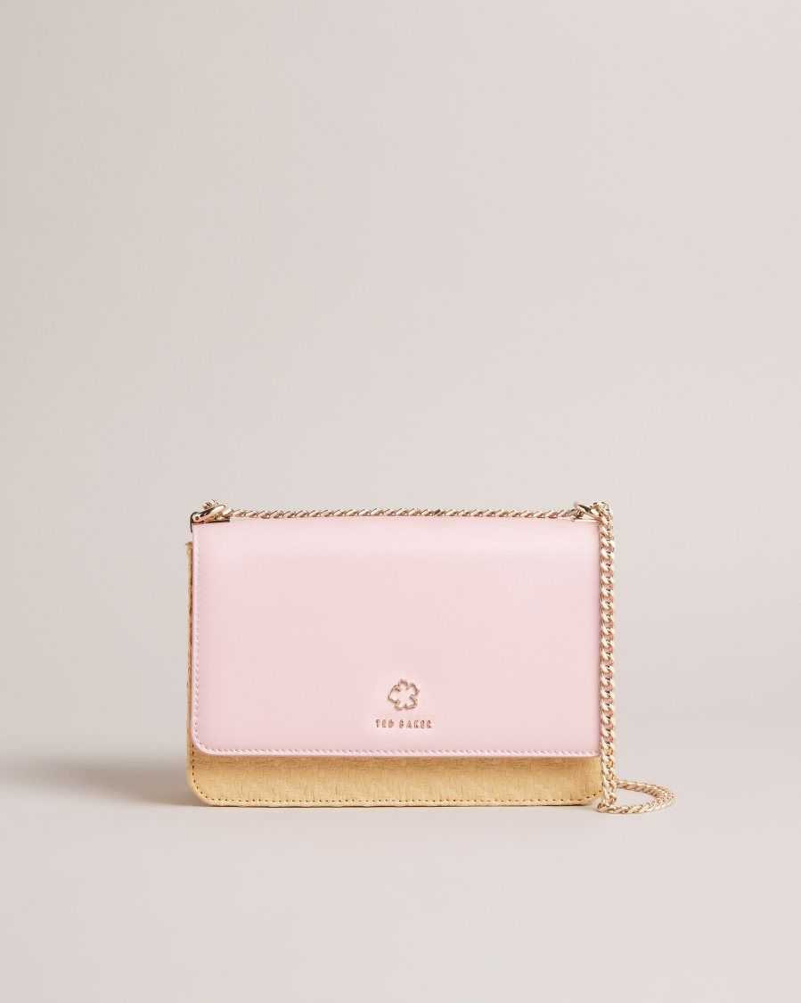 Ted Baker Magdie Magnolia Eyelet Woven Crossbody Bag Pale Pink | 4125069-YO