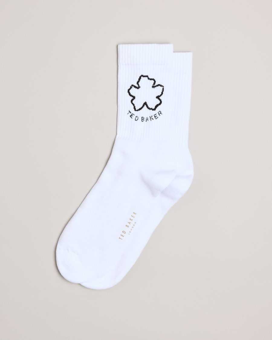 Ted Baker Magsok Sports Socks With Magnolia White | 9807351-EH