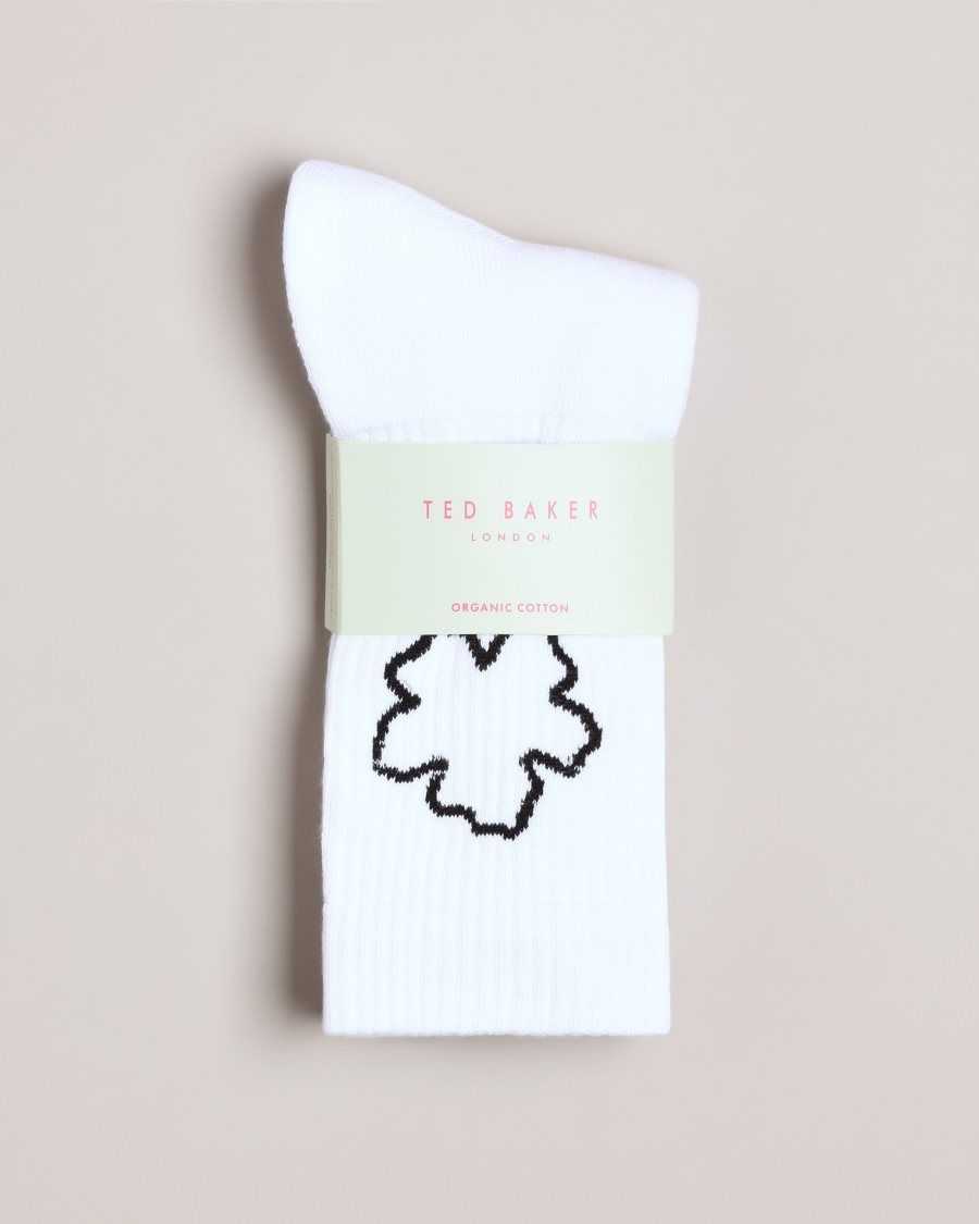 Ted Baker Magsok Sports Socks With Magnolia White | 9807351-EH