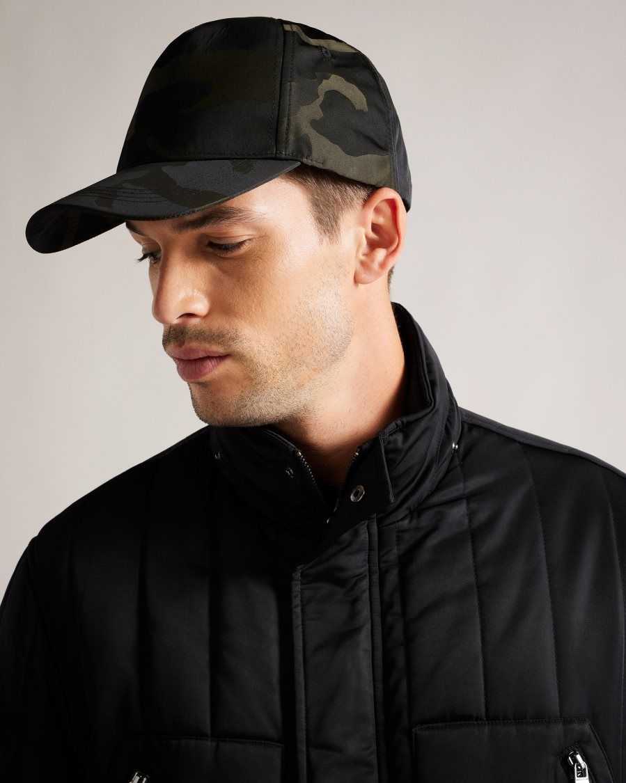 Ted Baker Maiisun Camo Printed Cap Black | 5912407-JN