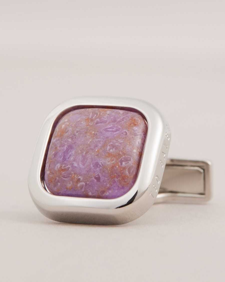 Ted Baker Marbled Marbled Cufflinks Purple | 2406753-KZ