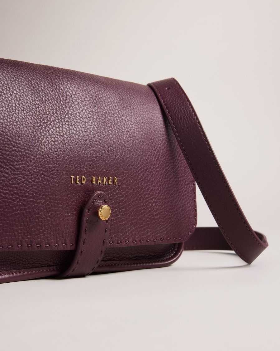 Ted Baker Markun Leather Crossbody Bag Deep Purple | 3175960-OQ