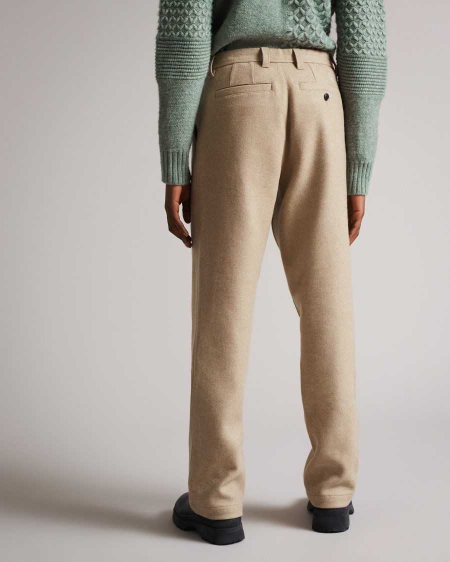 Ted Baker Marr Straight leg wool blend trouser Taupe | 5749201-EU