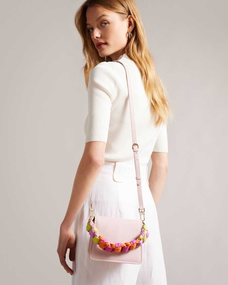 Ted Baker Maryse Knotted Handle Crossbody Bag Pale Pink | 6579380-HD