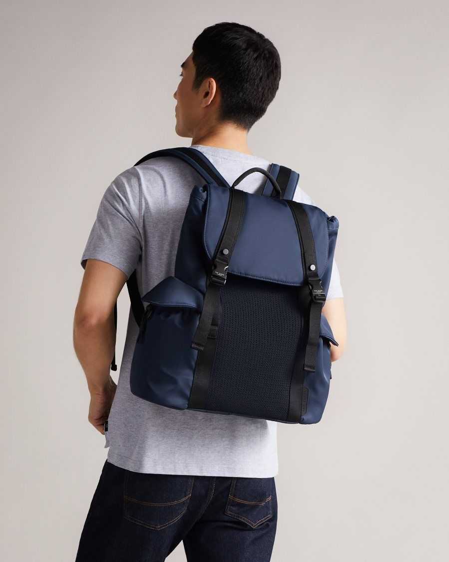 Ted Baker Masha Knit Nylon Backpack Navy | 4865093-MG