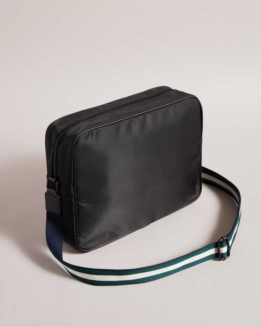 Ted Baker Matts Twill Retro Sport Messenger Bag Black | 9137248-FS