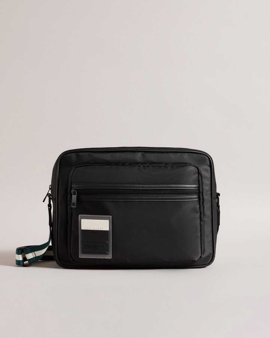 Ted Baker Matts Twill Retro Sport Messenger Bag Black | 9137248-FS