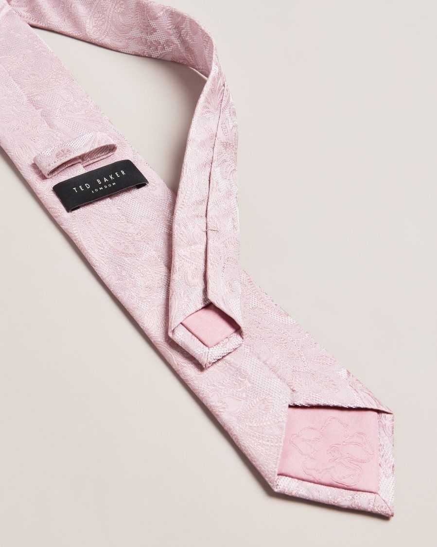 Ted Baker Meews Paisley Silk Tie Dusky Pink | 6902587-RG