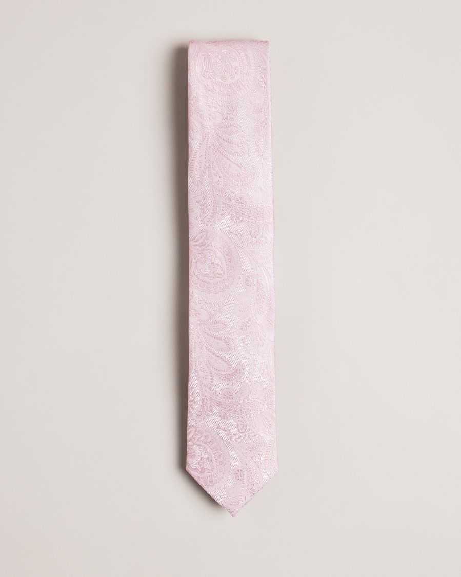 Ted Baker Meews Paisley Silk Tie Dusky Pink | 6902587-RG