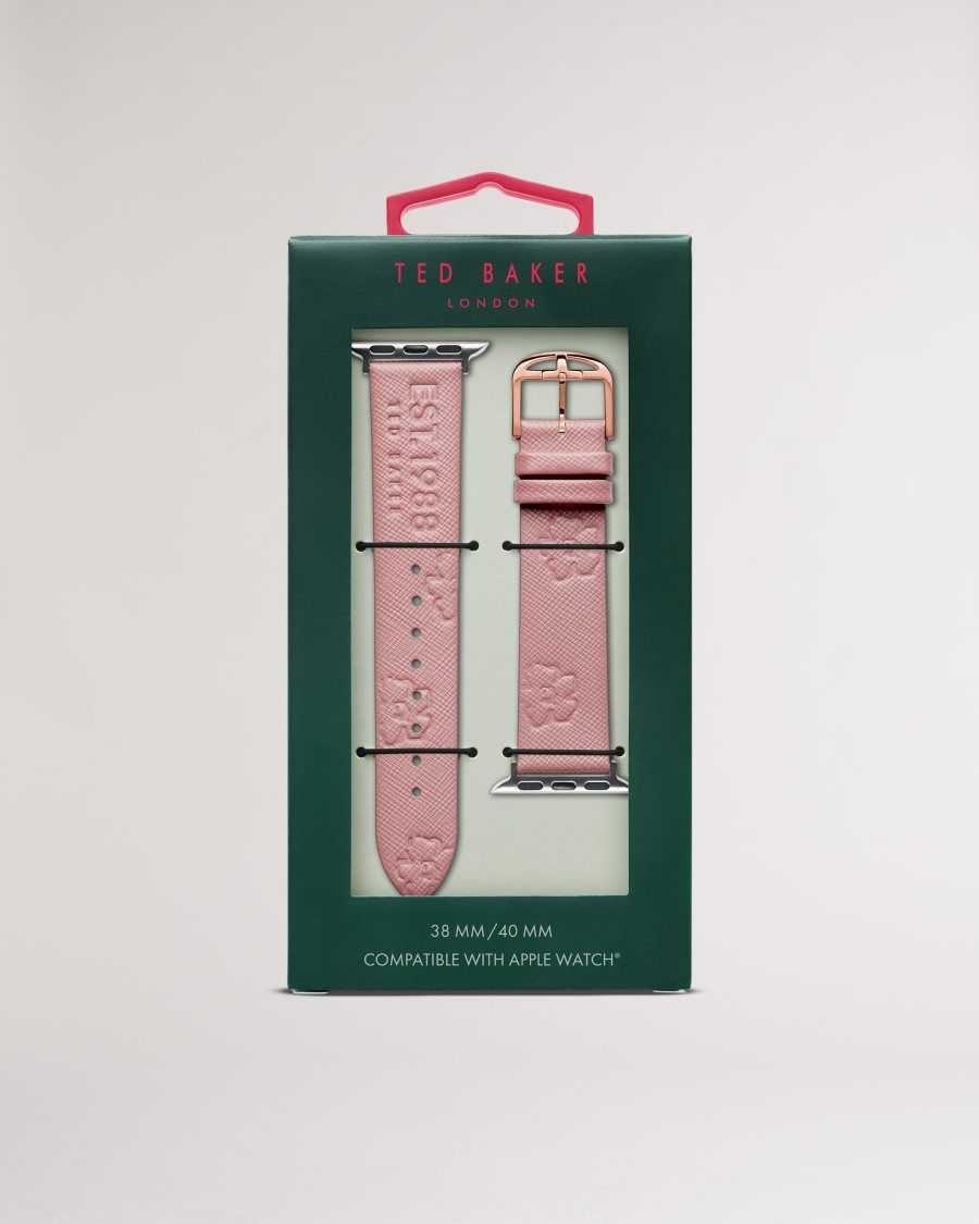 Ted Baker Melanip Leather Magnolia Apple Watch Strap Pink | 6381025-SE