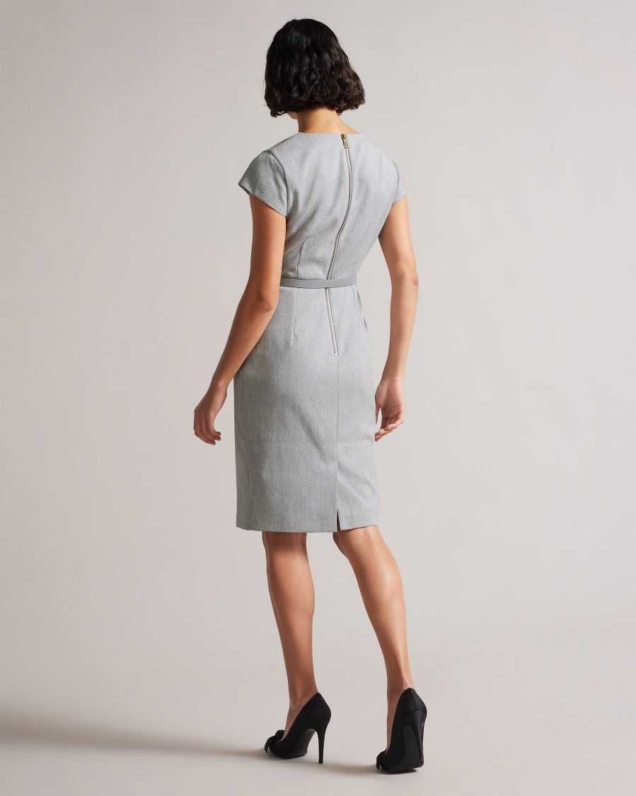 Ted Baker Michahd Pencil dress Light Grey | 8732401-HW