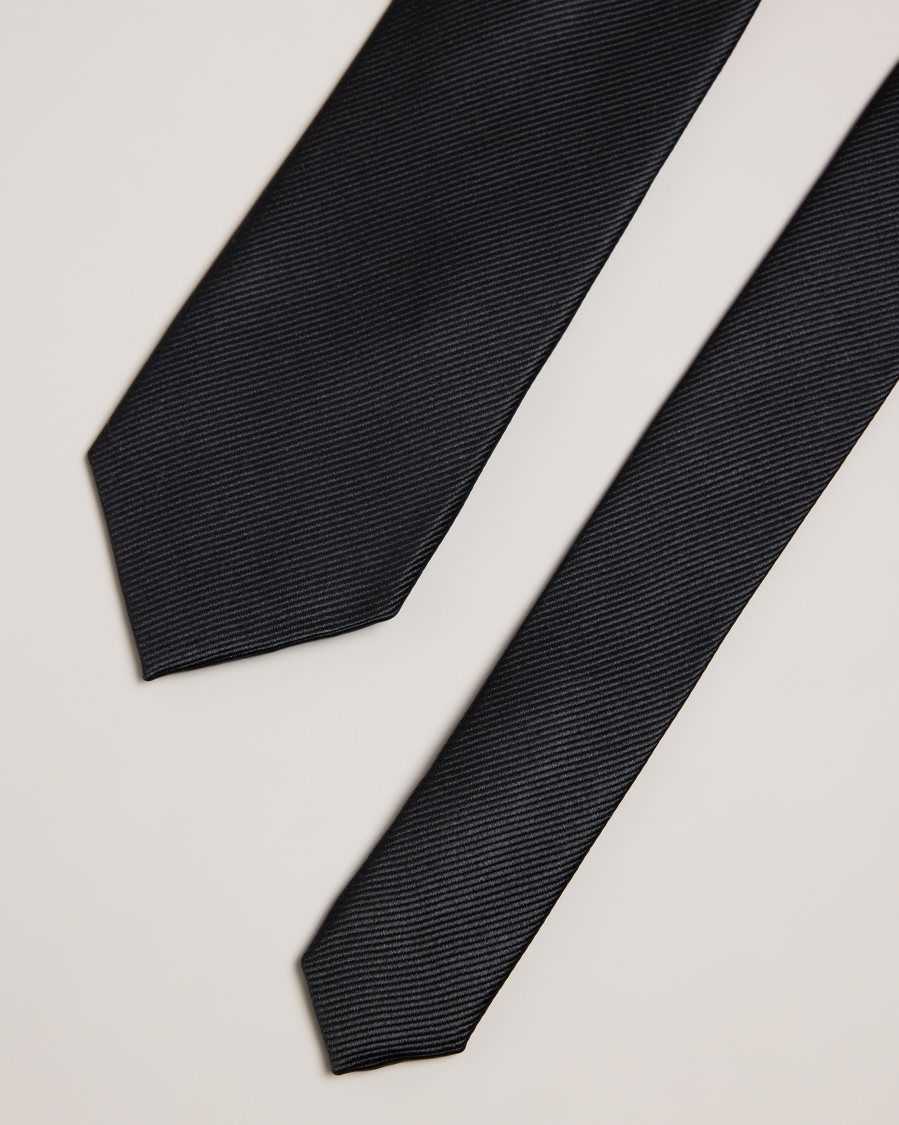 Ted Baker Moorez Ottoman Silk Tie Black | 0964538-YG