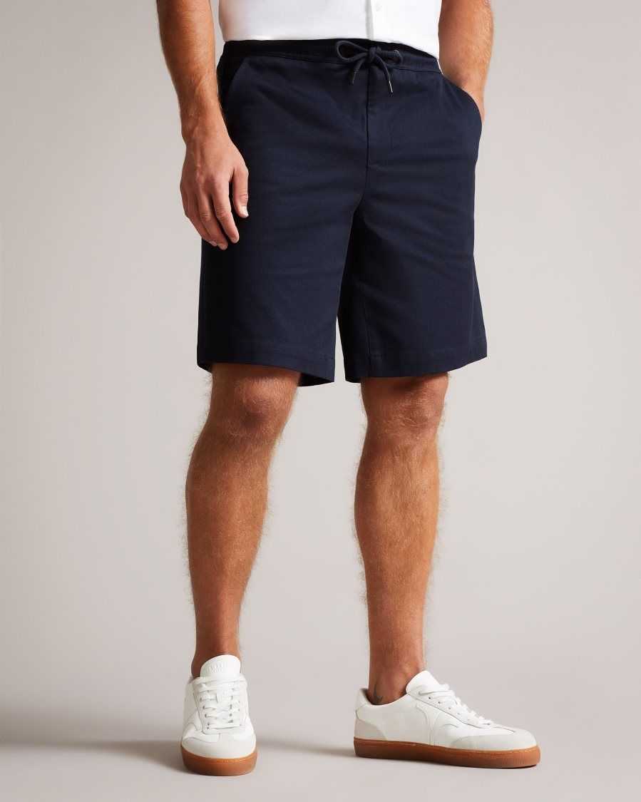 Ted Baker Mordon Twill Drawstring Shorts Dark Navy | 3841965-UJ