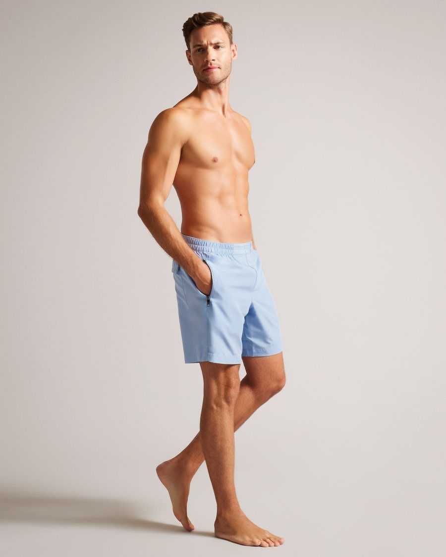 Ted Baker Nairdal Plain Swim Shorts Light Blue | 0285431-CR