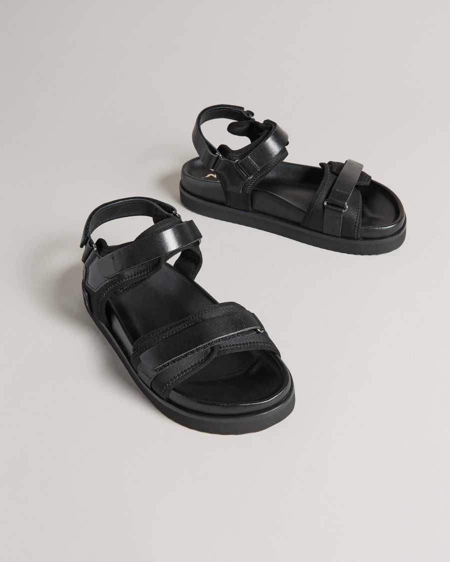 Ted Baker Nalha Velcro Sports Sandal Black | 2081459-LA