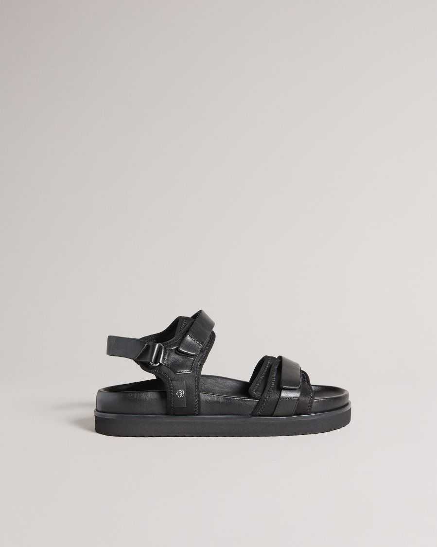 Ted Baker Nalha Velcro Sports Sandal Black | 2081459-LA