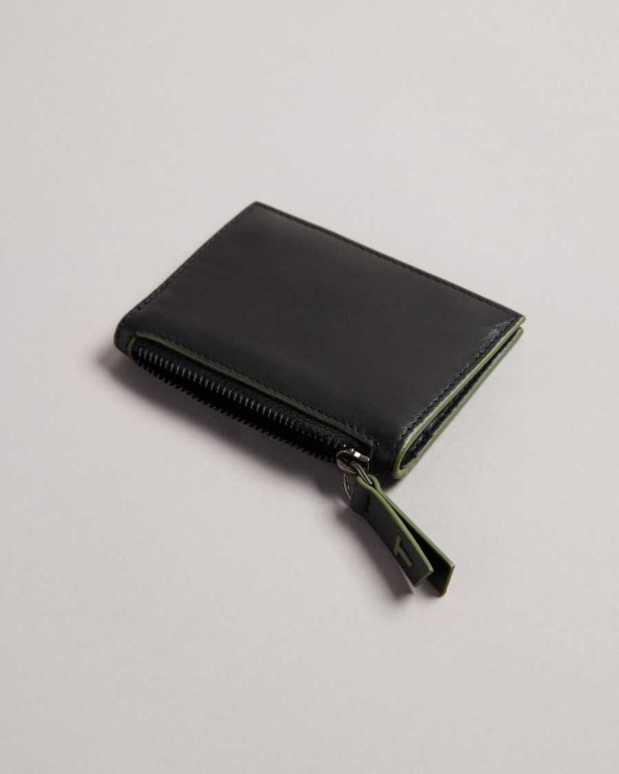 Ted Baker Nator Zipped Cardholder Black | 2694351-GA