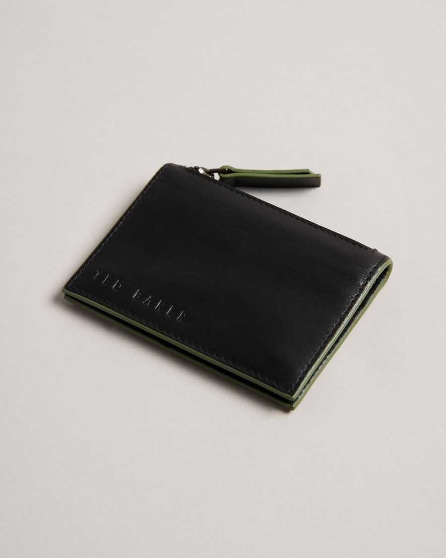 Ted Baker Nator Zipped Cardholder Black | 2694351-GA