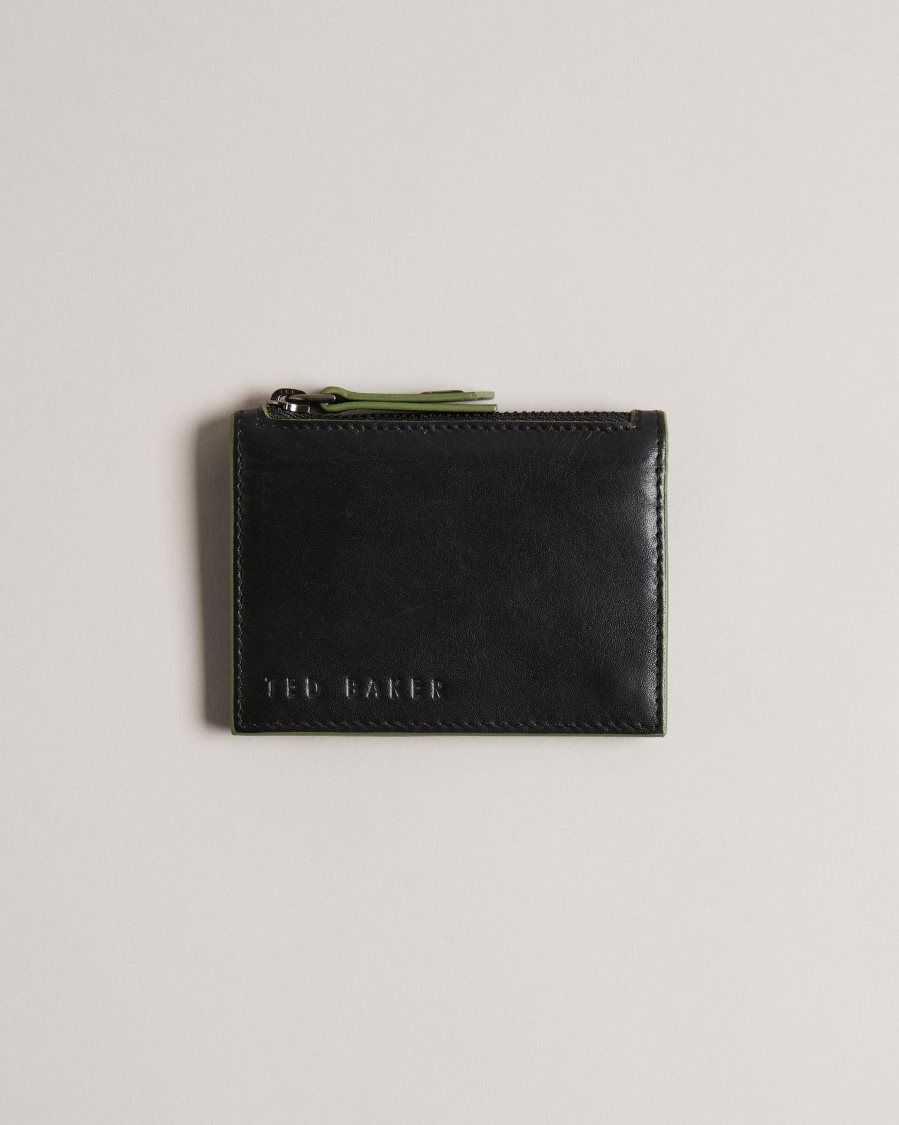 Ted Baker Nator Zipped Cardholder Black | 2694351-GA