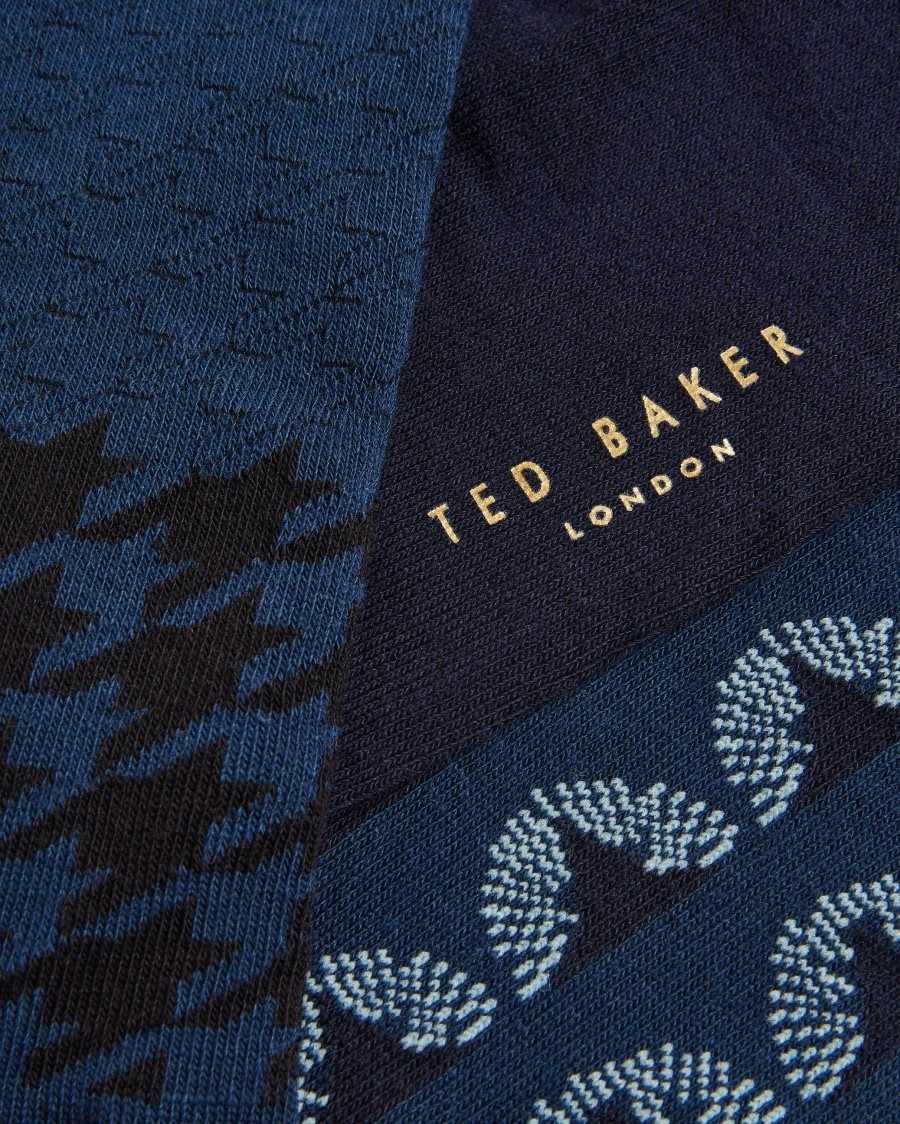 Ted Baker Navypak Three Pack of Socks Assorted | 0738516-WH