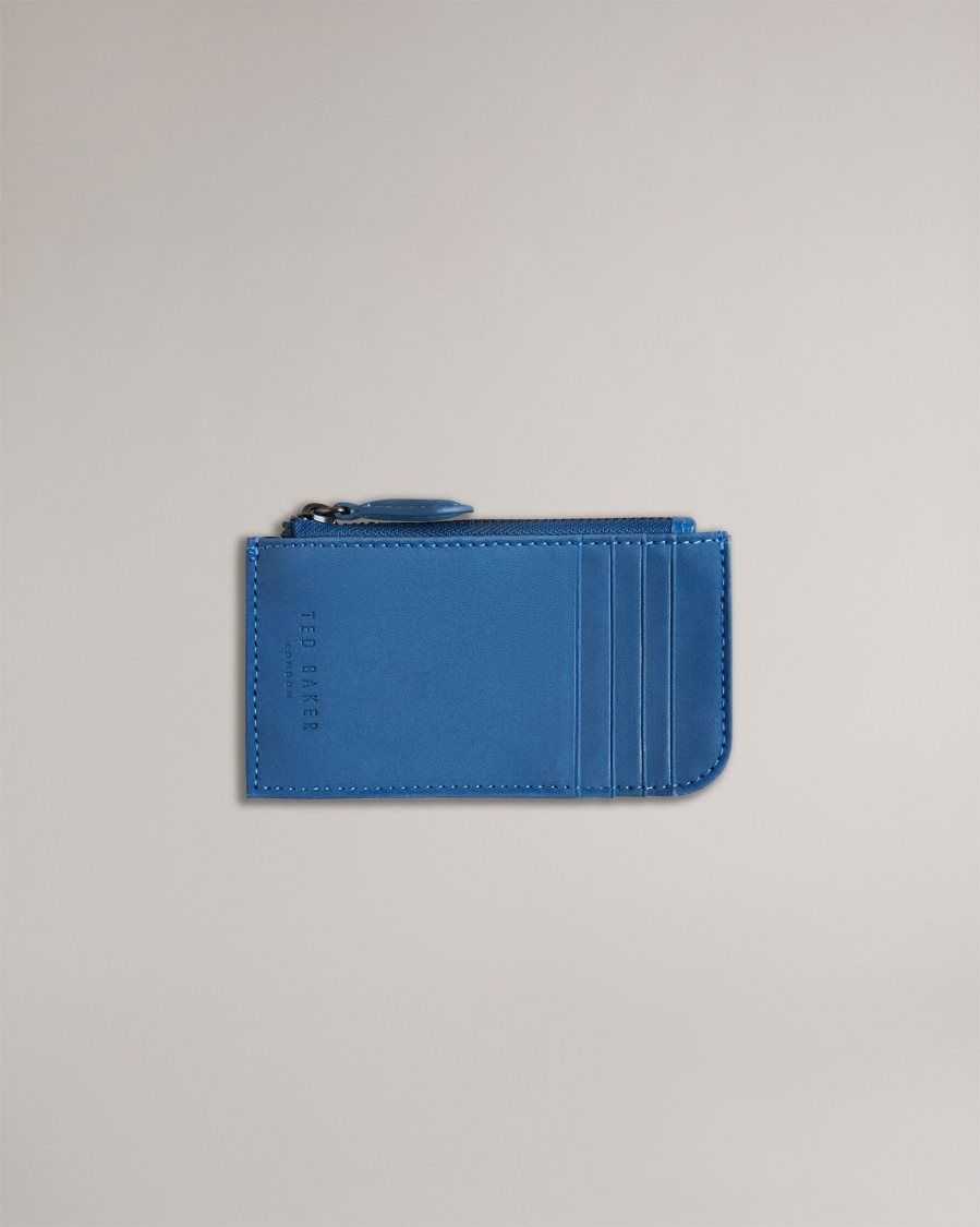 Ted Baker Needt Nubuck Leather Card Holder Blue | 3986052-LJ