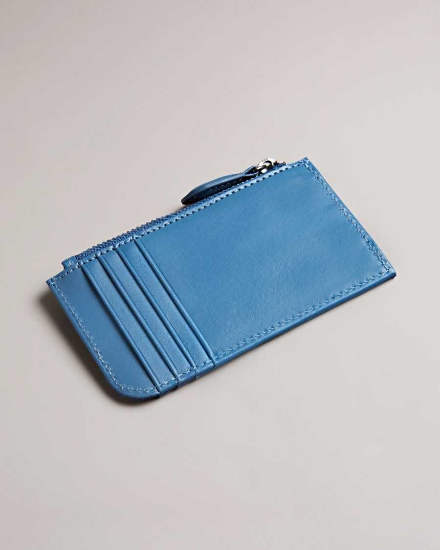 Ted Baker Needt Nubuck Leather Card Holder Blue | 5396287-ST