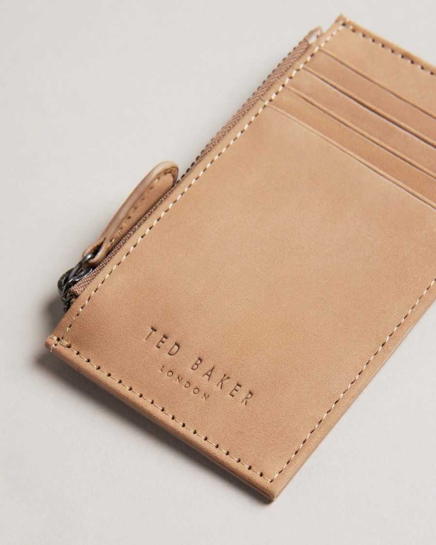 Ted Baker Needt Nubuck Leather Card Holder Brown | 6175084-YC