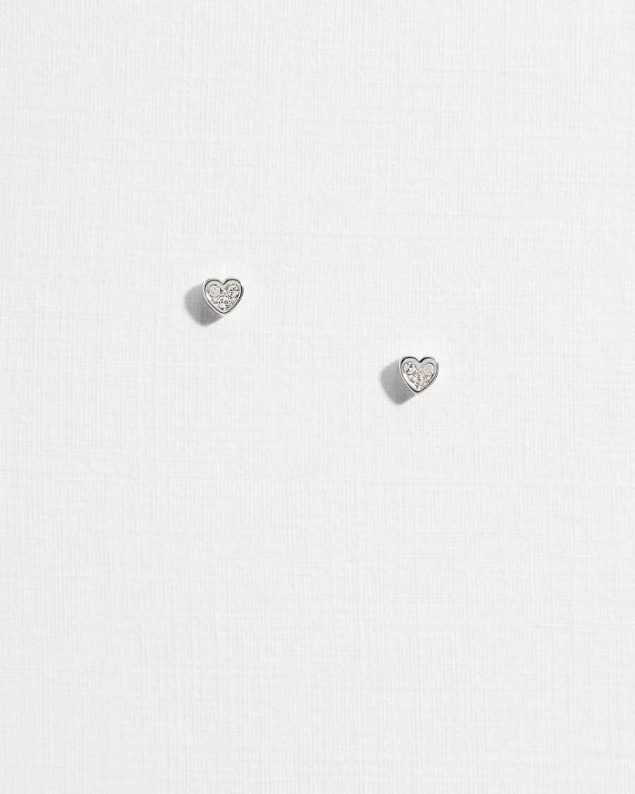 Ted Baker Neenia Nano Heart Stud Earrings Silver | 7516308-IE