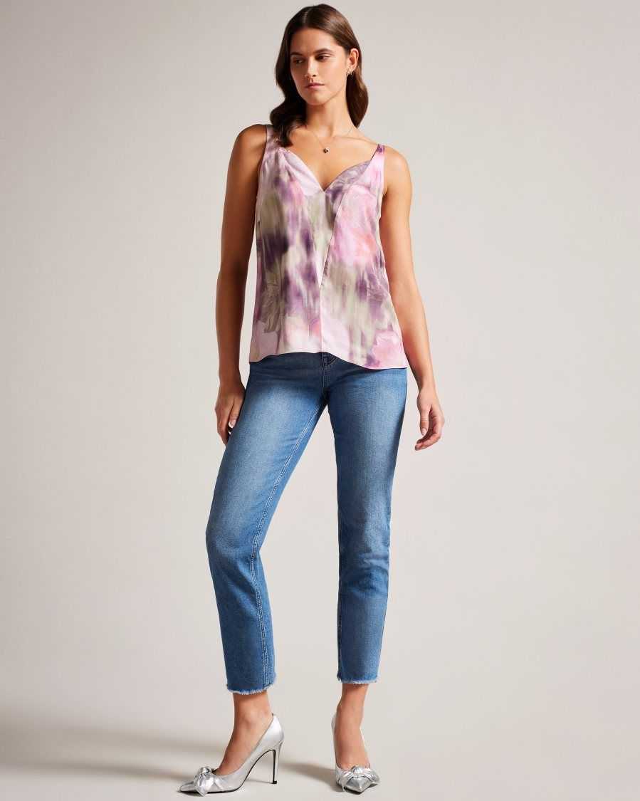 Ted Baker Nethiia V Neck Cami Top Coral | 3709546-EI