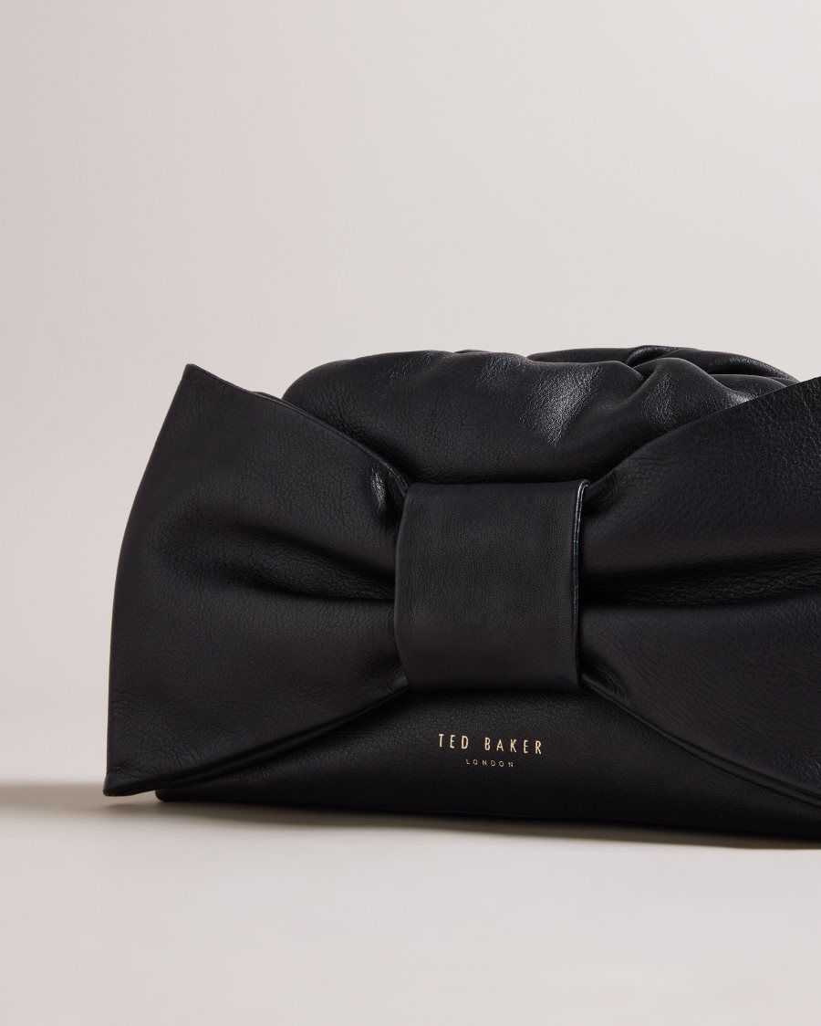 Ted Baker Niasa Bow Detail Clutch Black | 5324891-OU