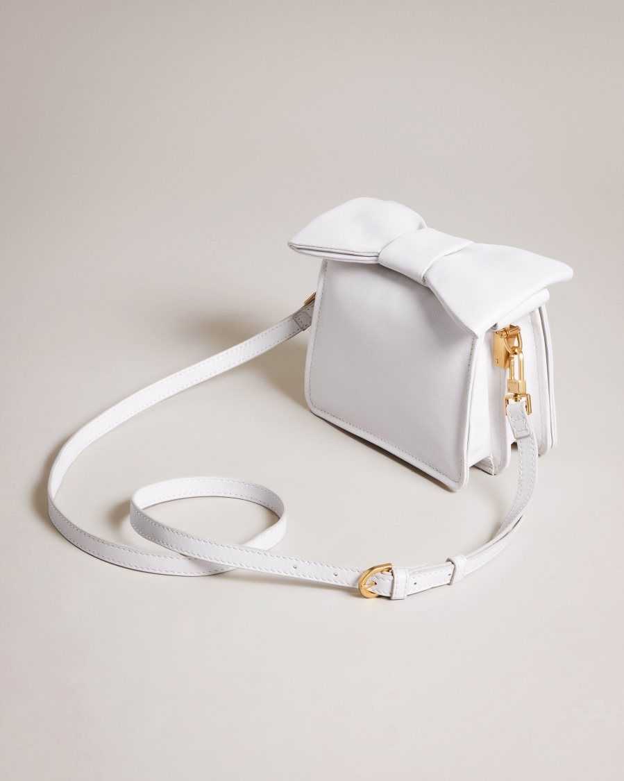 Ted Baker Niasina Bow Detail Mini Cross Body Bag White | 3958460-BV