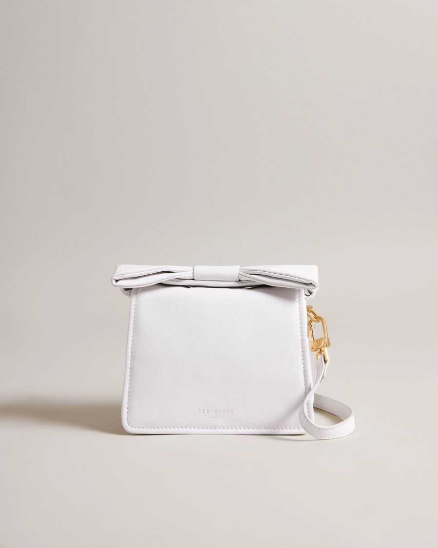 Ted Baker Niasina Bow Detail Mini Cross Body Bag White | 3958460-BV