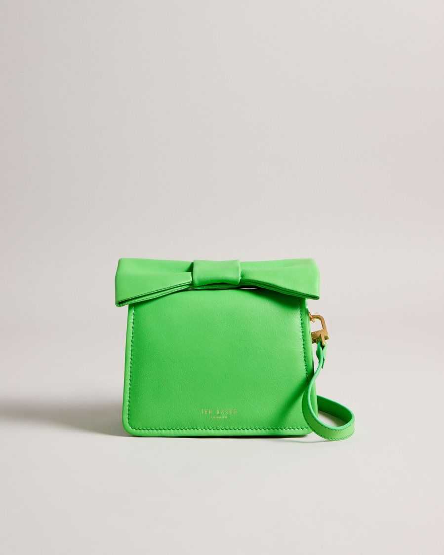 Ted Baker Niasina Bow Detail Mini Cross Body Bag Green | 6083729-IM