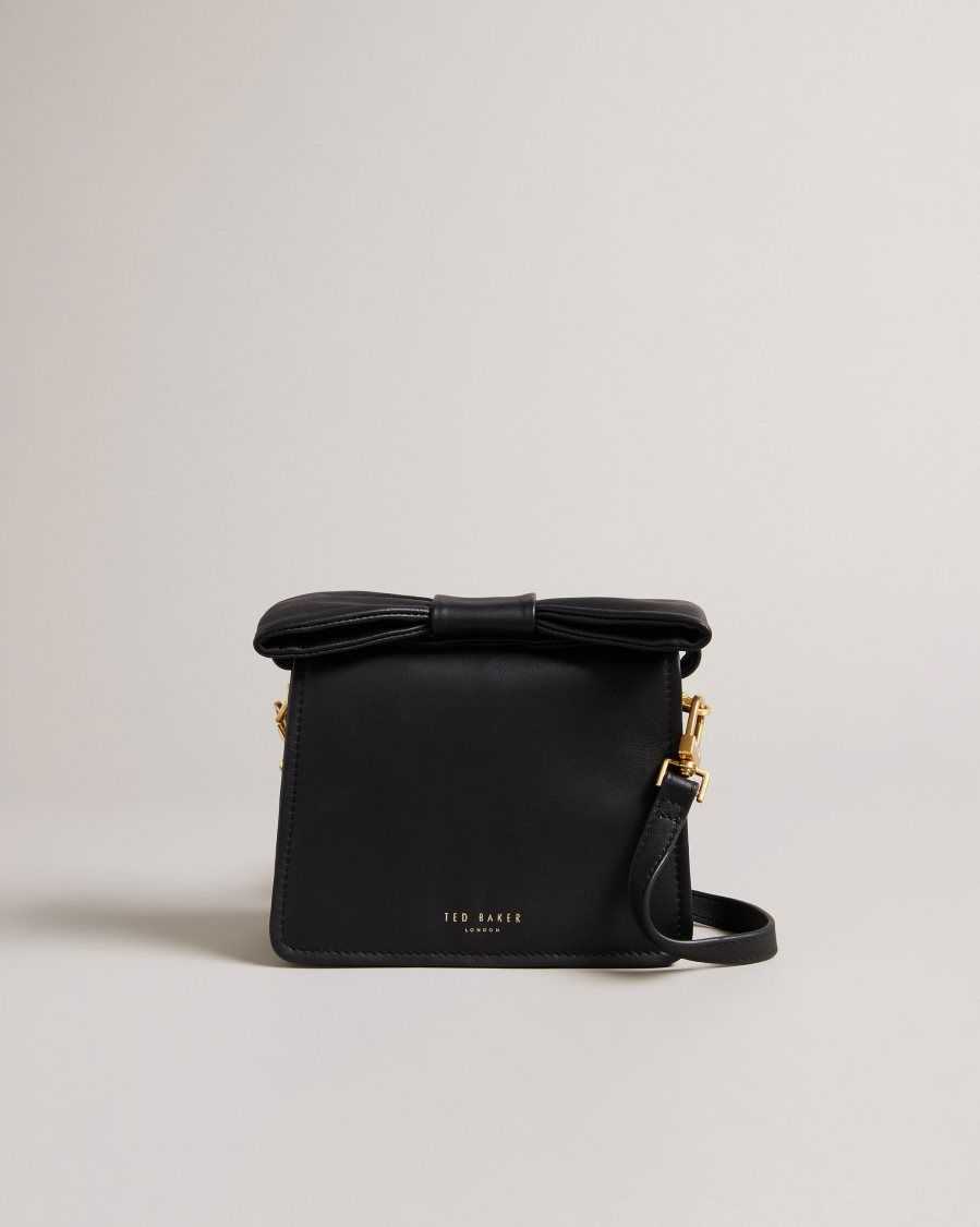 Ted Baker Niasina Bow Detail Mini Cross Body Bag Black | 9420318-CN